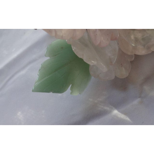 Vintage Chinese Quartz and Jade Flower For Sale In New York - Image 6 of 7