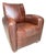 Uttermost Brown Leather Booker Accent Chair For Sale