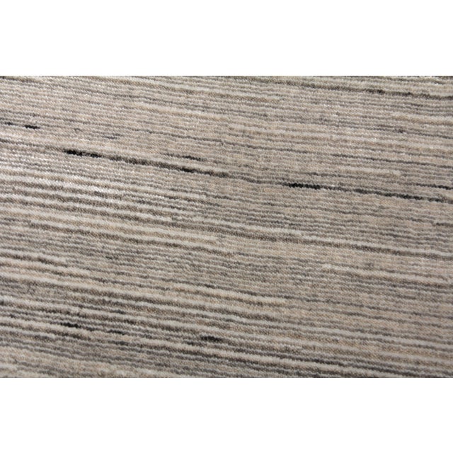 Banbury Handloom Wool Viscose Dark Gray GrayRug - 8'x10' For Sale - Image 4 of 7