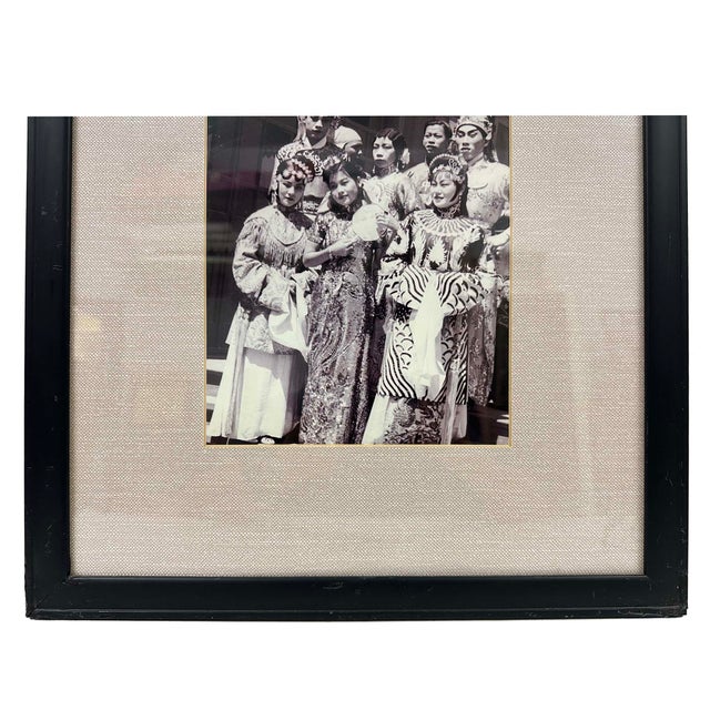 Framed Vintage Black-and-White Photograph of Performers of Chinese Opera For Sale - Image 9 of 10
