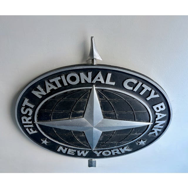 Mid 20th Century 1950's Cast Aluminum First National City Bank New York Signage For Sale - Image 5 of 18