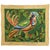An interesting French needlepoint with a colorful pigeon from the middle of the 20th century. The bottom has an...