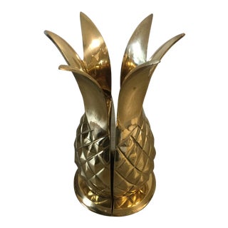 Vintage Hollywood Regency Pineapple Bookends - a Pair For Sale