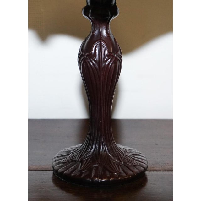 Blue Vintage Tiffany Style Dragonfly Table Lamp For Sale - Image 8 of 11
