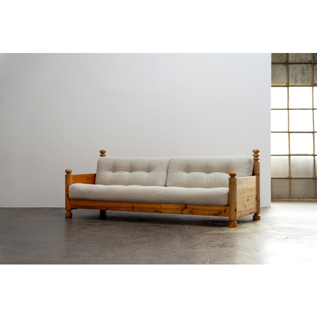 Pine Sofa by Uno & Östen Kristiansson for Luxus, 1970s For Sale - Image 12 of 12