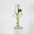 Vintage Hand-Painted White and Green Faux Bamboo Table Lamps - a Pair For Sale In New York - Image 6 of 10