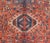 1920s Antique Persian Karajeh Rug With Three Geometric Medallions in Rust & Blue For Sale - Image 5 of 8