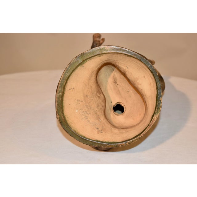 Brown 19th C Austrian Terracotta Cat For Sale - Image 8 of 9