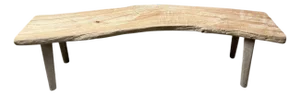 Andrianna Shamaris Curved St. Barts Teak Wood Bench
