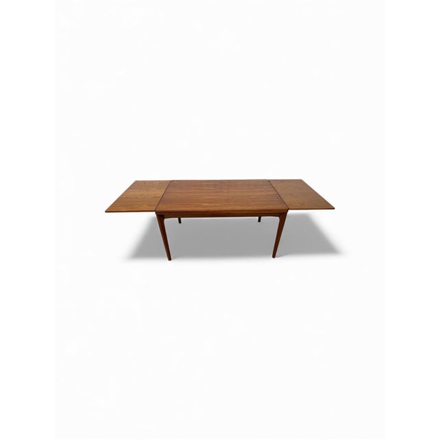 Brown Vintage Danish Modern Vejle Stole Teak Extension Dining Table For Sale - Image 8 of 10