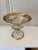 Vintage "Paden City Glass" Large Etched Roses Gold Glass Compote With Lid For Sale - Image 11 of 13