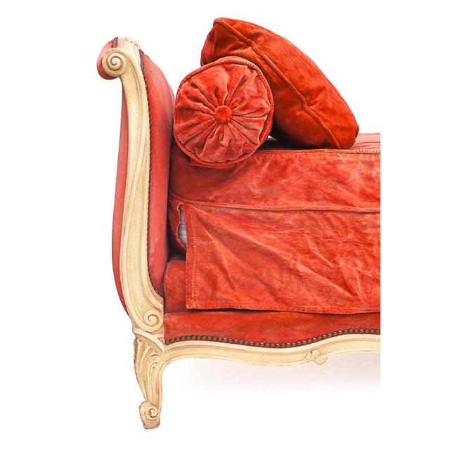 Vintage Daybed in Velour, 1930s For Sale - Image 11 of 16
