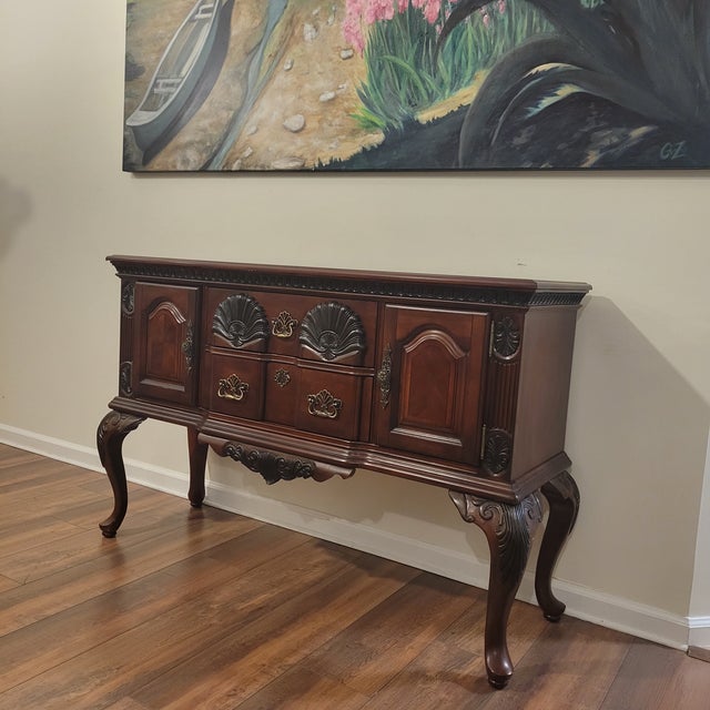 Chocolate 1970s French Provincial Sideboard Buffet For Sale - Image 8 of 16
