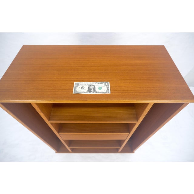 Mid-Century Modern Danish Mid Century Modern 1970s Teak Bookcase Entertainment Center on Wheels For Sale - Image 3 of 14