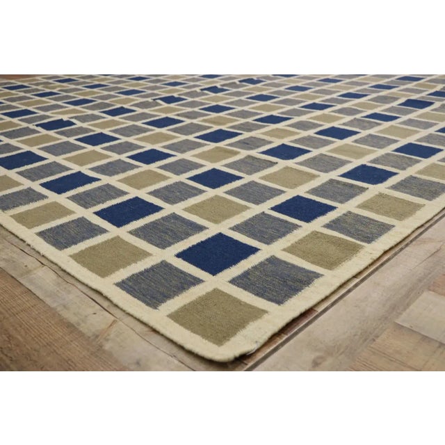 Vintage Kilim Buffalo Plaid Rug - 08'07 x 10'10 For Sale In Dallas - Image 6 of 9