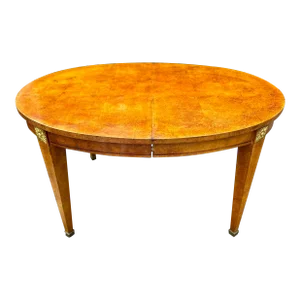 Antique Louis XVI Style Burlwood Dining Table