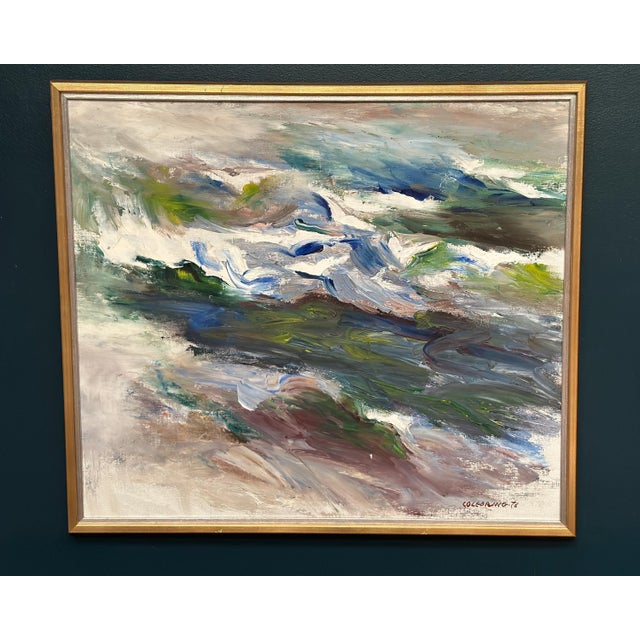 Johny Colebring, Abstract Composition, 1978, Oil Painting on Canvas, Framed For Sale - Image 10 of 12