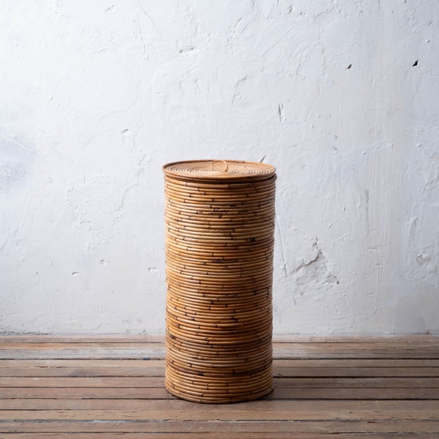 Italian Pencil Reed Umbrella Stand, c.1970 For Sale - Image 4 of 10