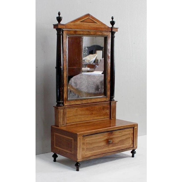 Beautiful Empire period Psyche which consists of an Original Mercury Glass, mounted on a Tilting Frame, and surrounded by...