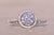 The Champ: Halo Set Natural Diamond Engagement Ring in White Gold For Sale - Image 9 of 11