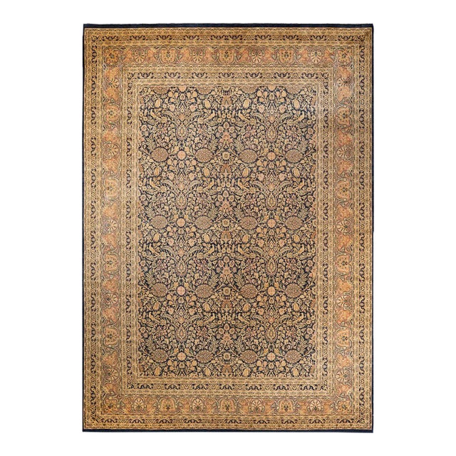 Mogul, One-of-a-Kind Hand-Knotted Area Rug - Blue, 9' 0" x 12' 6" For Sale