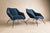 Mid-Century Modern Brazilian Modern “Concha” Armchairs in Iron and Dedar's Blue Mohair, Carlo Hauner, Brazil, 1950s — Lot 83C For Sale - Image 3 of 18