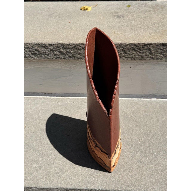 Vintage Rick Schlag Signed Southwestern Studio Pottery Vase 10.25″ H For Sale - Image 4 of 9