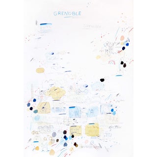 1988 Original Swiss Travel Poster - Grenoble, Wilhelm Schlote For Sale