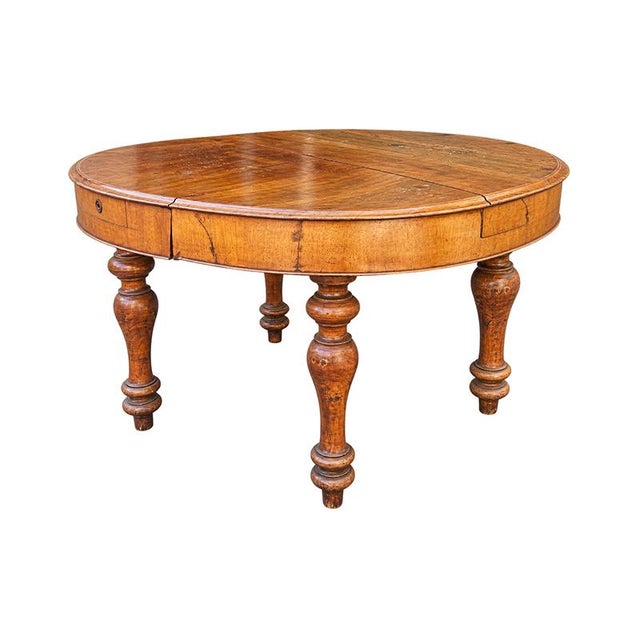 19th Century Extendable Oval Wooden Table For Sale - Image 6 of 6