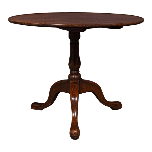 1780s 3 Feet Wide Antique Georgian English Tilt Top Table For Sale