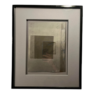 Circa 1980s Michelle Knoblauch Abstract Mixed Media Acrylic Painting Signed