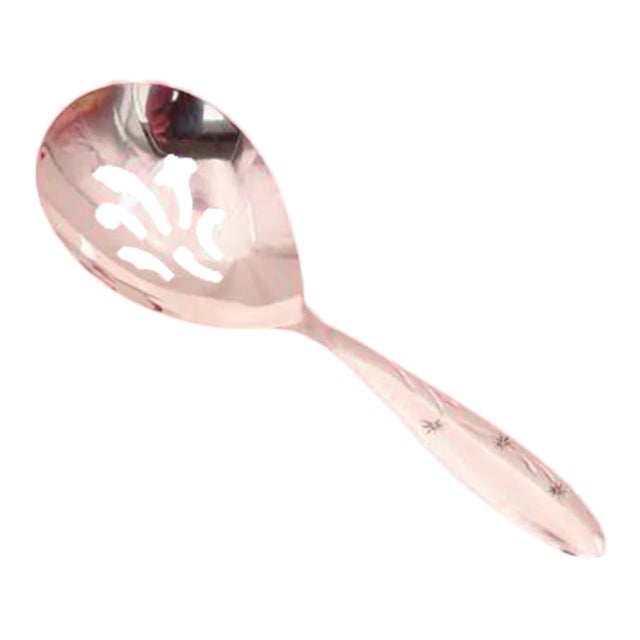 1956 Gorham Sterling Celeste Atomic Starburst Bon Bon Nut Spoon For Sale