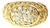 Mid 20th Century 14k Yellow Gold Diamond Designer Tiered Dome Band Ring, Size 6.75 For Sale