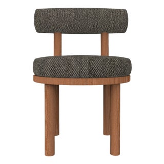 Moca Chair in Safire 03 Fabric and Smoked Oak by Studio Rig for Collector For Sale