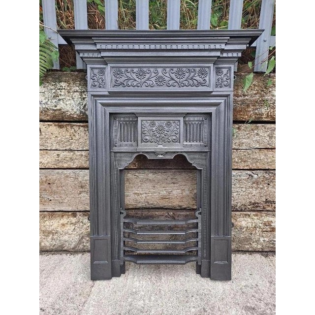 2000 - 2009 Edwardian Cast Iron Combination Fireplace Surround For Sale - Image 5 of 18