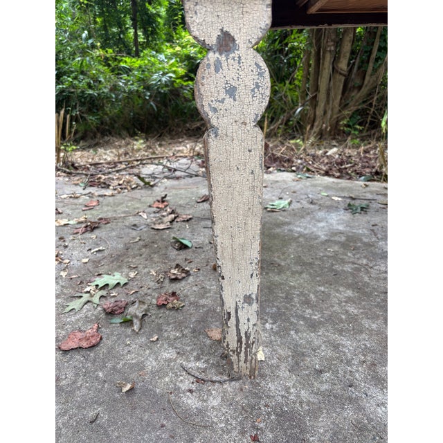 Early 20th Century Primitive Harvest Table For Sale - Image 9 of 9