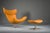 Orange Set of Imola Lounge Chair and Ottoman attributed to Henrik Pedersen for BoConcept, 2000s For Sale - Image 8 of 18