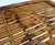 Burnt Bamboo Vintage Folding Cafe Occasional Table w/ Two Matching Chairs Set For Sale - Image 14 of 16