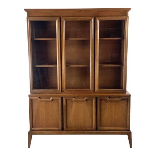 Mid-Century Sideboard With China Cabinet For Sale