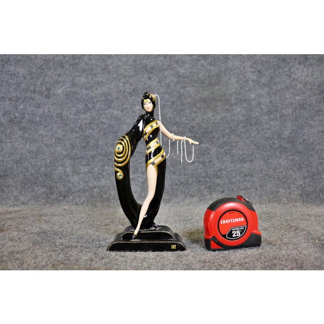 Signed Erte Art Deco Glamourous Female Figurine Franklin Mint For Sale - Image 4 of 10