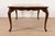 Kindel Furniture Style French Provincial Louis XV Carved Cherry Wood Extension Dining Table, Newly Refinished For Sale - Image 9 of 11