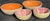 Set of Four Melon & Citrus Majolica Style Trompe L’Oleil Bowls For Sale - Image 9 of 11