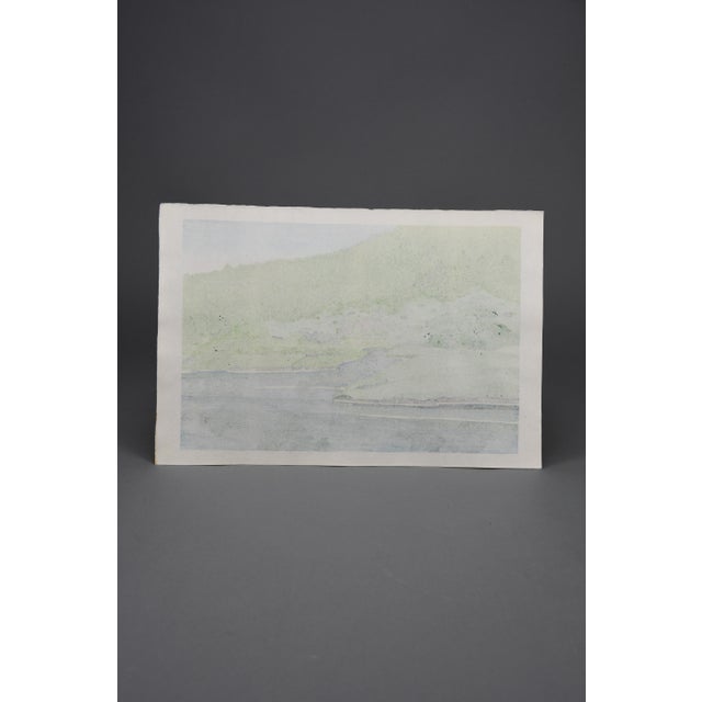 Masao Ido, Ritsurin Garden II, 1980, Woodblock Print For Sale - Image 4 of 14