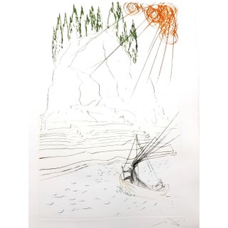 Salvador Dali - The fight with Morhoult - Original Etching 1970 For Sale