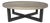 Dish Edge Stone and Steel Coffee Table For Sale