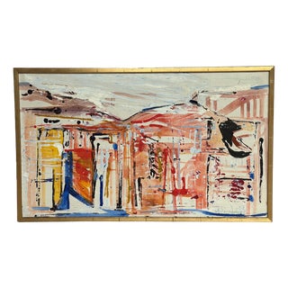 Tore Hultcrantz, Composition, 1960s, Oil on Canvas, Framed For Sale
