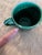 Vintage the Haldon Group Green Majolica Relief Cup & Saucer Set for 8 For Sale In Orlando - Image 6 of 8