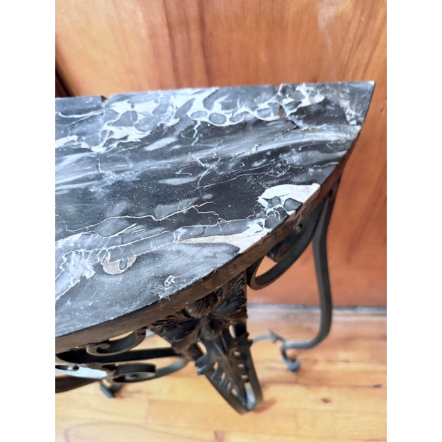French Antique French Demilune Console For Sale - Image 3 of 12