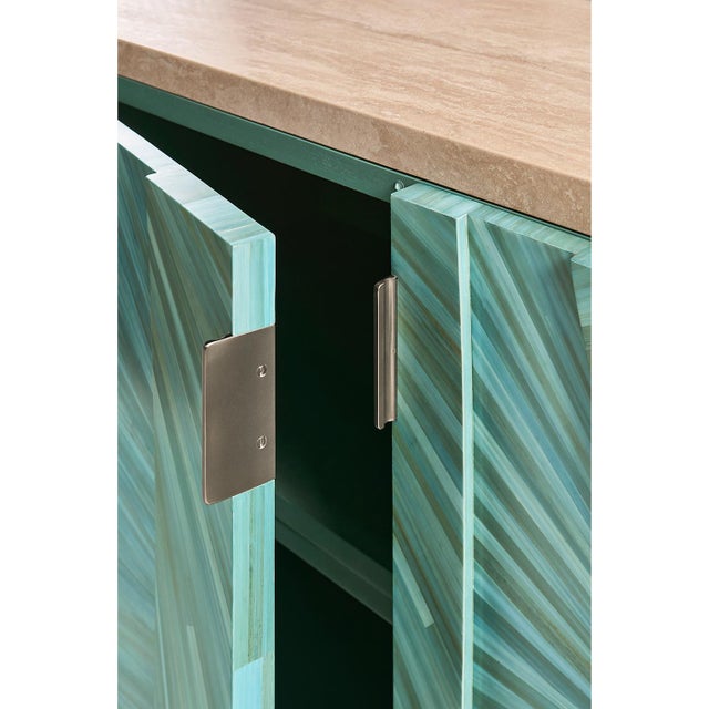 Aqua Mist Entertainment Console For Sale In Greensboro - Image 6 of 12