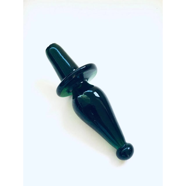 Vintage French Art Glass Decanter Bottle, 1950s For Sale - Image 10 of 11